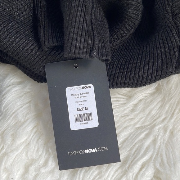 Fashion Nova Mallory Sweater MIDI Turtleneck Dress Size M - Picture 13 of 16